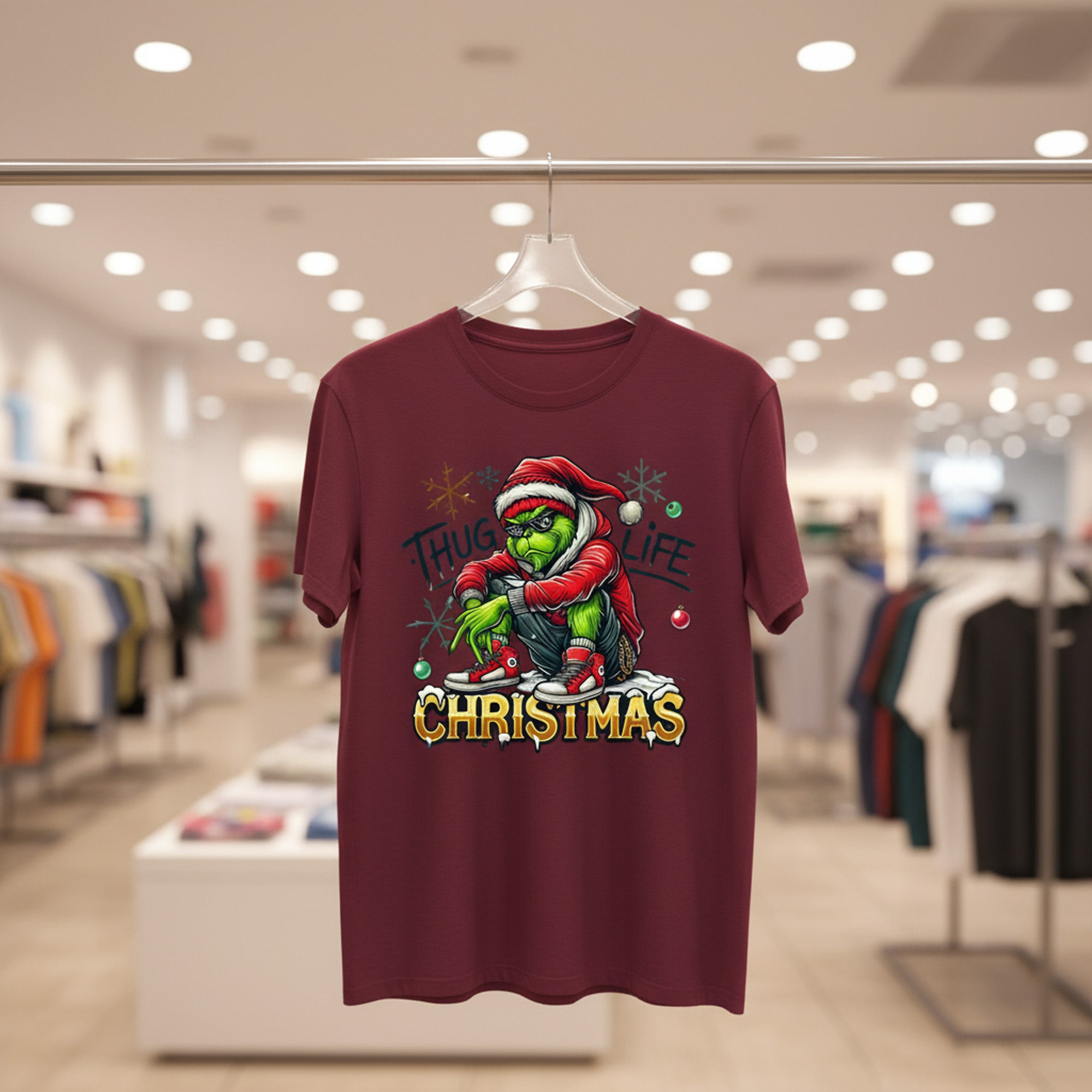 Grinch Thug Life Christmas T-shirt